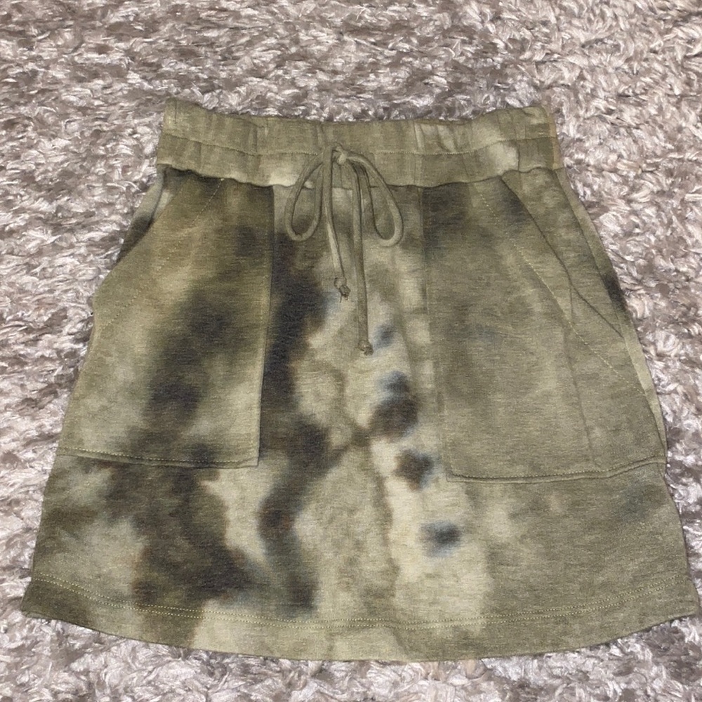 Tie dye drawstring skirt